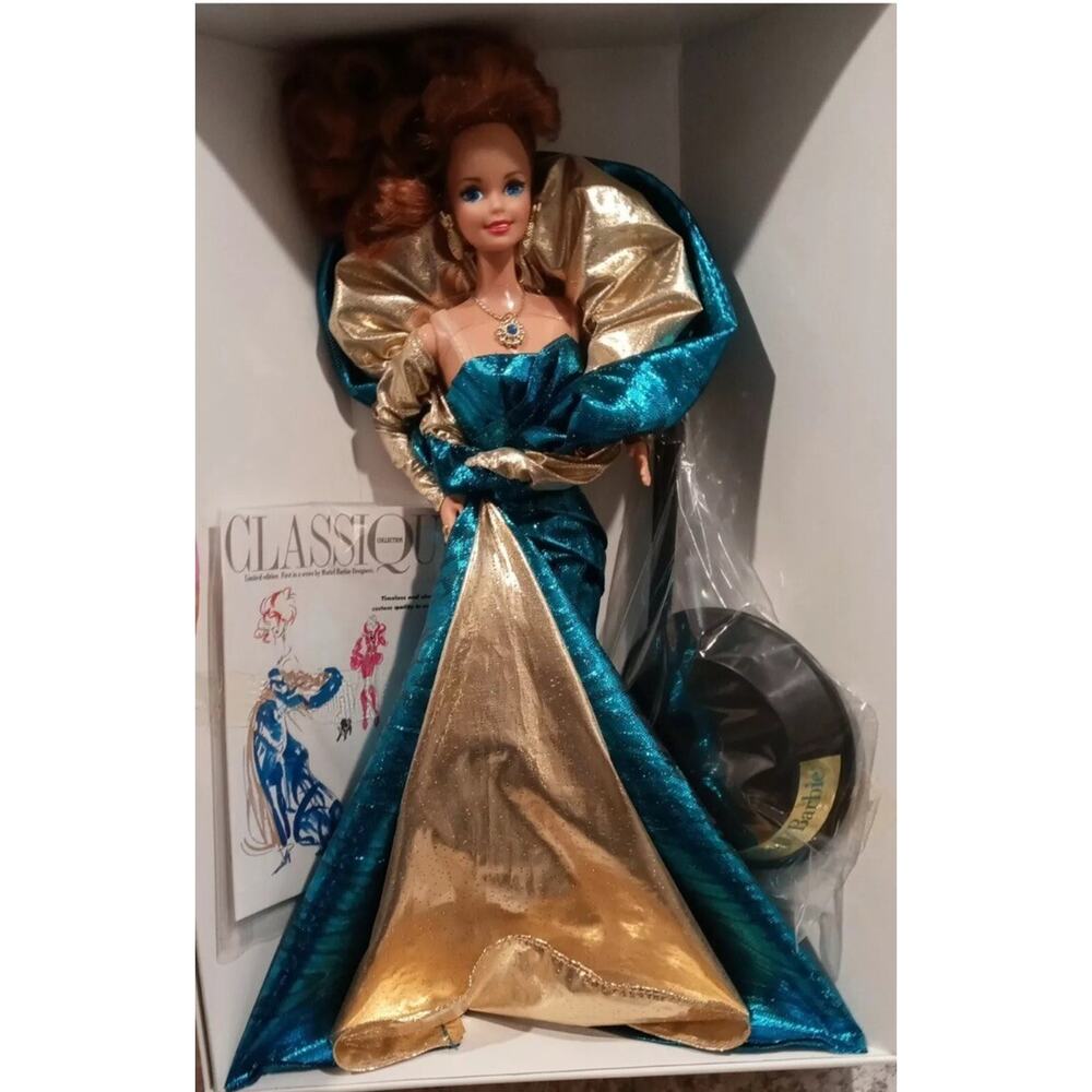 Vintage 1992 Benefit Ball Barbie Redhead Classique NRFB Mattel